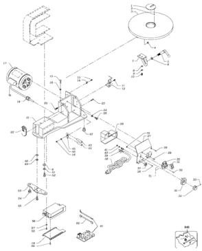 Default Diagram and Parts List for BT1600-BR Type 1 Black and Decker Jig Saw